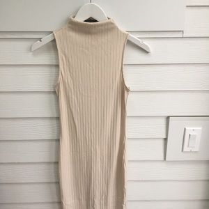 Forever XXI Cream Turtleneck Dress